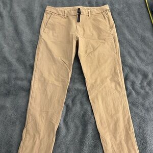 Mens Lululemon Slim Fit Trouser Smooth Twill Khaki Pants Size 34x34